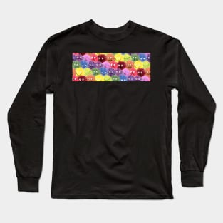 Fluffy Rainbow Monster Faces Long Sleeve T-Shirt